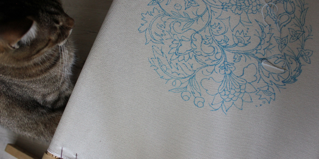 Якобинская вышивка "Упорство", ч.1: подготовка и начало.