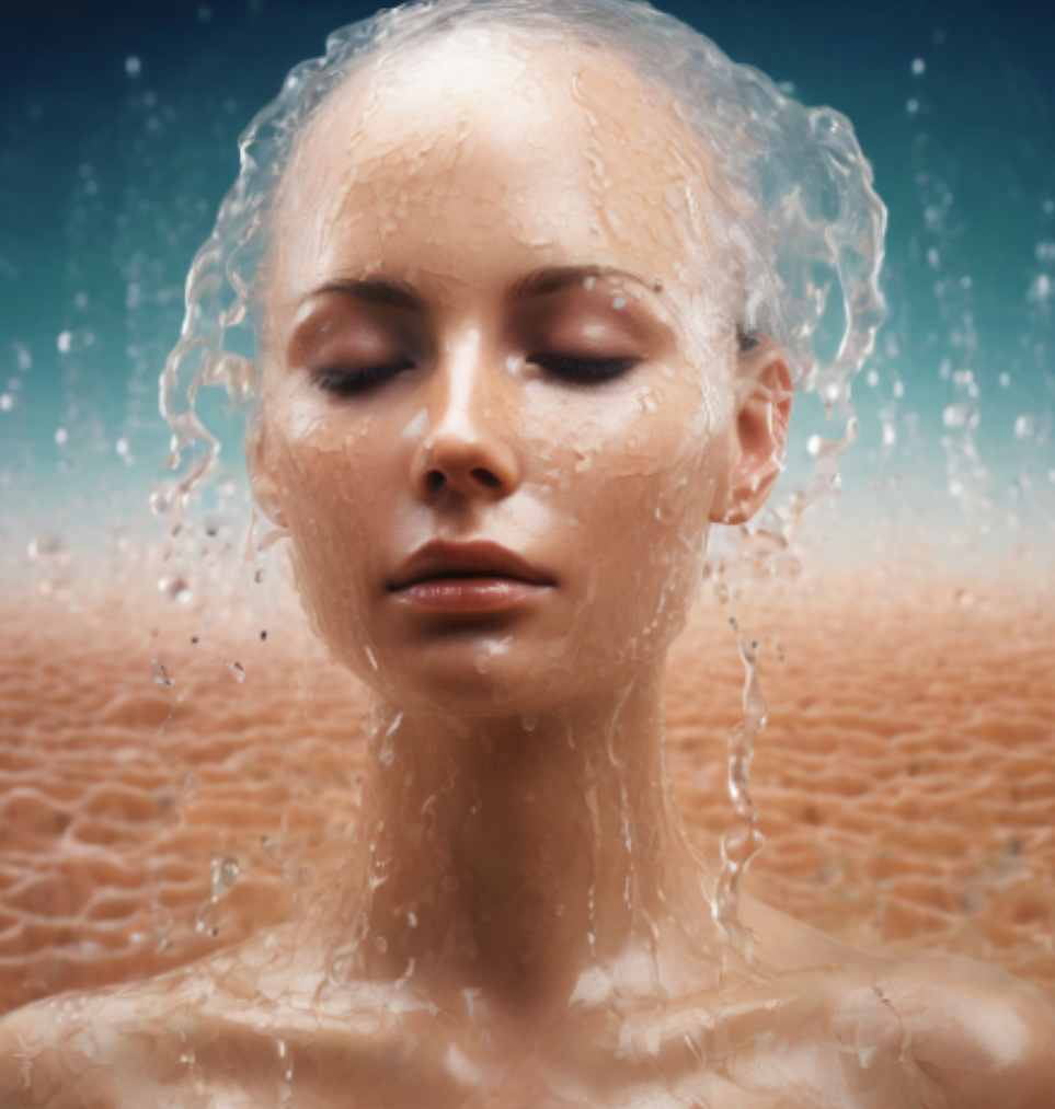 Испарение воды через кожу.