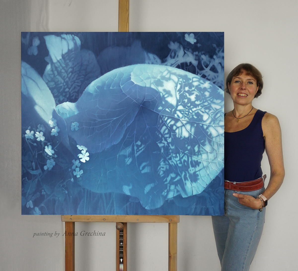 Художник Анна Гречина. Картина "Вселенная незабудки". Живопись, холст, масло. 90*100см.