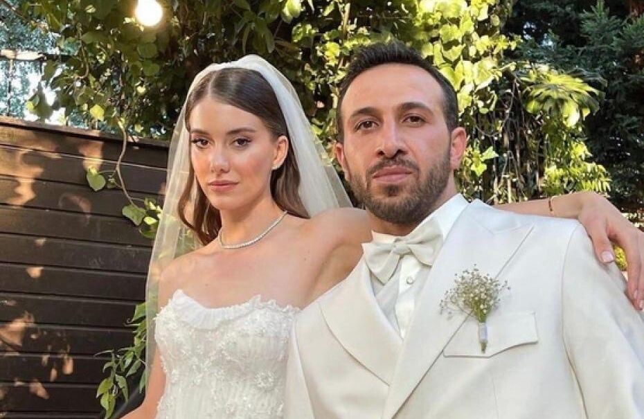 Свадебное фото Берил Позам и Эрсин Арыджы