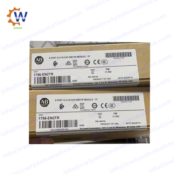 The 1756-EN2T bridge has various functions like providing support for messaging, distributed I/O, and tags. It encapsulates messages within standard TCP/IP protocol. ControlNet and DeviceNet network protocols allow it to share a common application layer. 
The 1756-EN2T is a ControlLogix Communication adapter that supports Ethernet I/P protocol. This module is a single slot module which may be installed to any slot of a ControlLogix chassis. It has One (1) RJ45 port that is used to interface with Ethernet network.

Alternative names:1756EN2T, L756-EN2T, L756EN2T

1756-EN2T Ser A	1756-EN2T/A, Series A, Rev A	
Request a quote
1756-EN2T Ser B	1756-EN2T/B, Series B, Rev B	
Request a quote
1756-EN2T Ser C	1756-EN2T/C, Series C, Rev C	
Request a quote
1756-EN2T Ser D      1756-EN2T/D, Series D, Rev D

Technical notes
The 1756-EN2T is an Allen Bradley ControlLogix Ethernet Communication Module with a 10-100 MB per second Ethernet-IP Communication Rate. 6.2 Watt Power Dissipation. 1.2 Amp Current Rating. 17.4 BTU per hour Thermal Dissipation. 5.1 Watt Power Dissipation.

Email: anna at cwlyautomation dot com
Tel: +86 13667121125   whatsapp/ vk/ telegram also available
Company: Hongkong CW Green Tech Company

Technical specifications for A-B 1756-EN2T
Manufacturer Rockwell Automation
Brand	Allen-Bradley
Part Number/Catalog No.	1756-EN2T
Series	ControlLogix
Product Type	Ethernet Communication Module
Ethernet-IP Communication Rate	10/100 Mbps
Insulation Voltage	30 Volts Continuous
Integrated Ports	One (1) RJ45; One (1) USB 1.1
Current Draw	1 Amp
Location	Chassis (any slot)