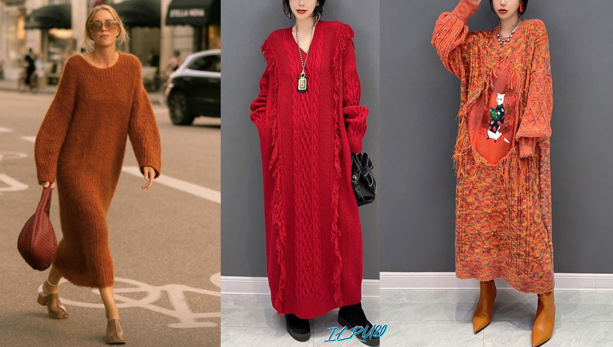 вязаные женские платья