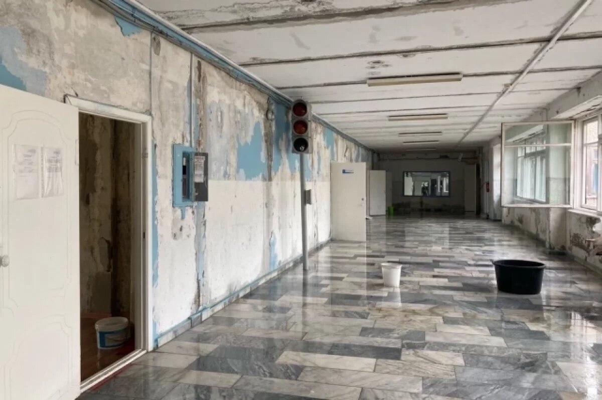    Готовность капремонта гимназии №26 в Томске составляет 5-6%