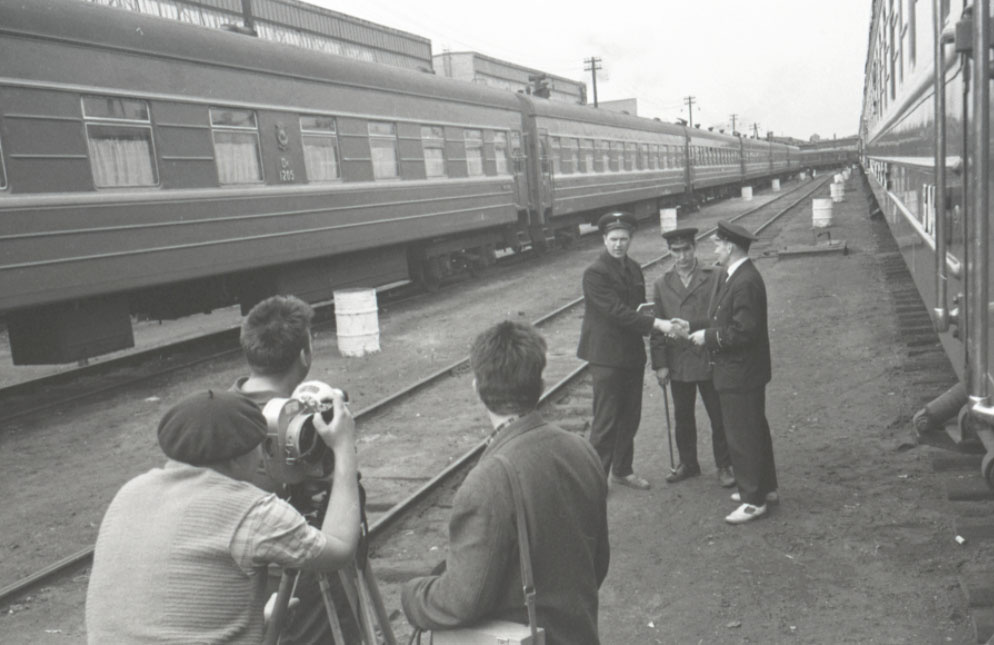 Из фондов музея. Съемки фильма на Октябрьской железной дороге. 1964 год.