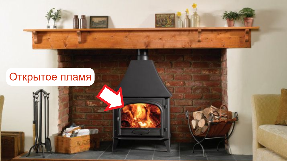 Камин с открытым пламенем