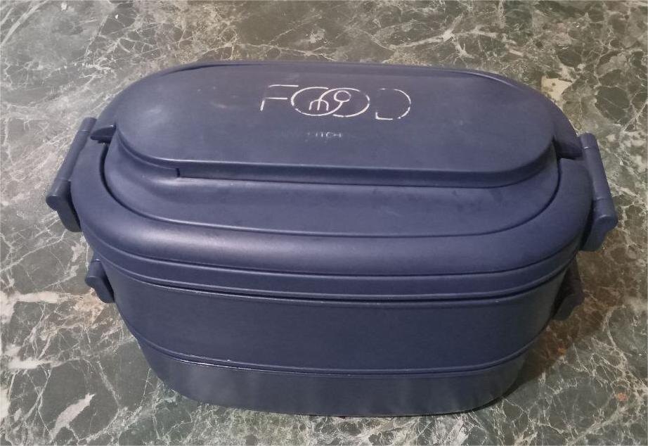 Внешний вид ланч-бокса FOOD LOVE KITCHEN LIFE в синем цвете.