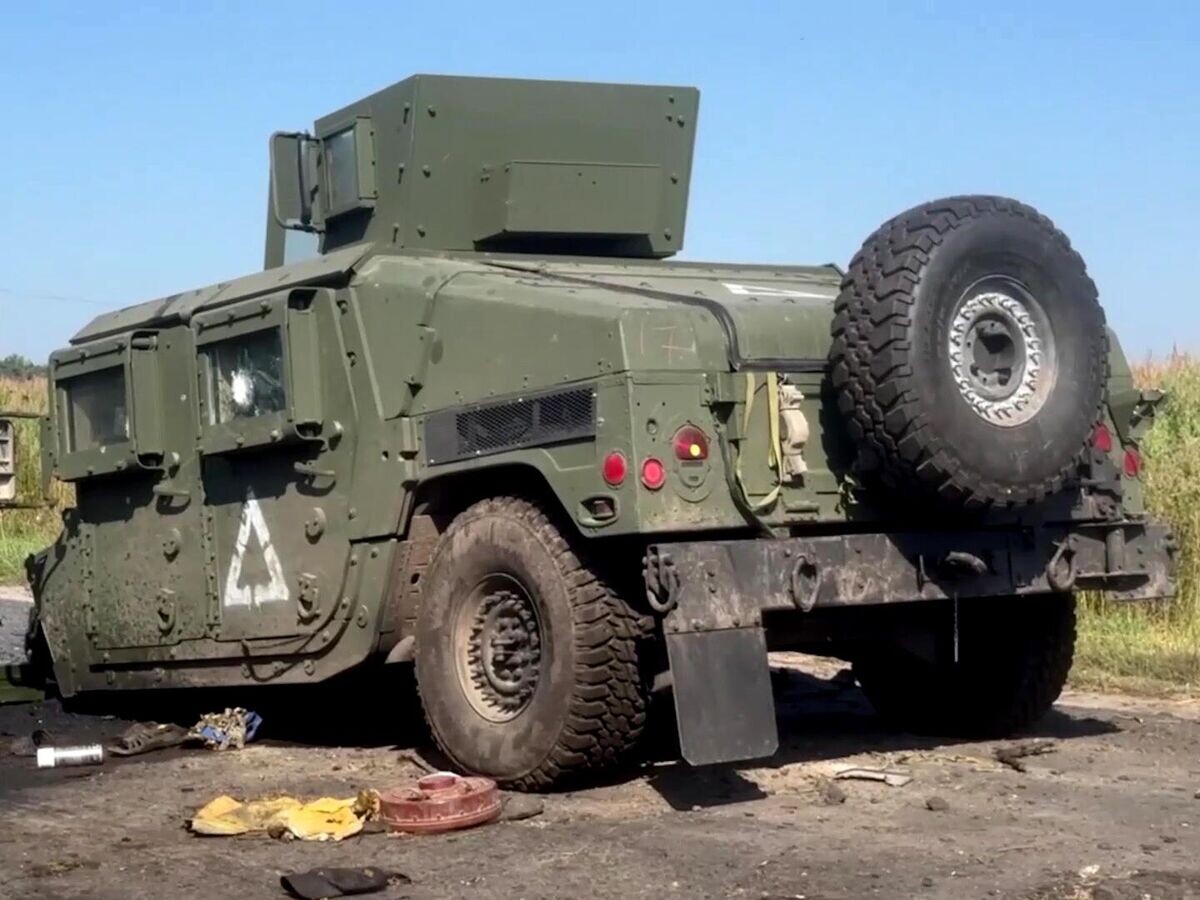    Уничтоженная военная техника колонны ВСУ в Курской области© РИА Новости / Министерство обороны РФ