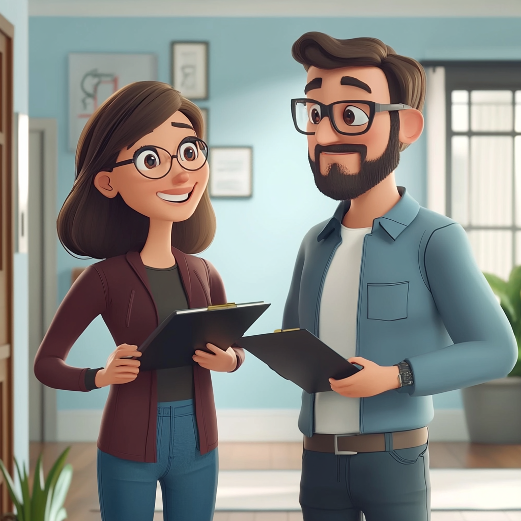 Так по мнению нейросети выглядят риелтор и собственник когда ругаются