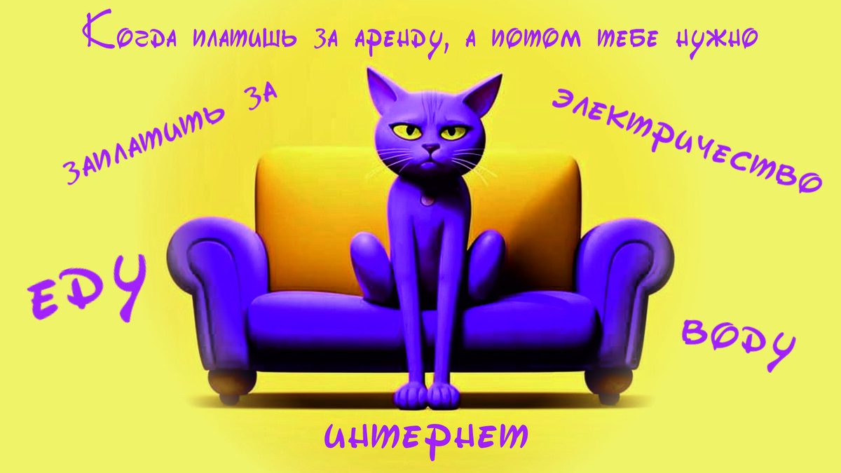 Это тоже Мурзик. От стресса он похудел и потерял полоски. Сделано в Stable Diffusion.