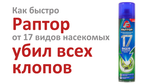 Испытываем на клопах Раптор Профессиональное уничтожение 17 видов насекомых