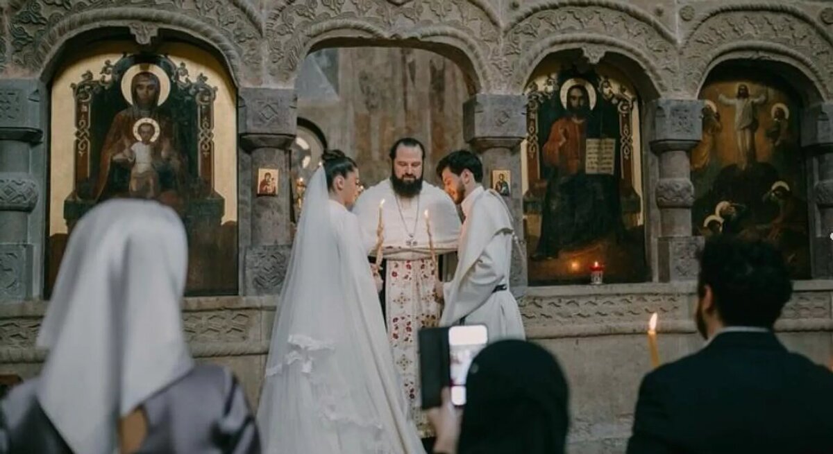 Венчание футболиста Хвичи Кварацхелия с супругой Ницей Тавадзе© Courtesy of Nitsa Tavadze