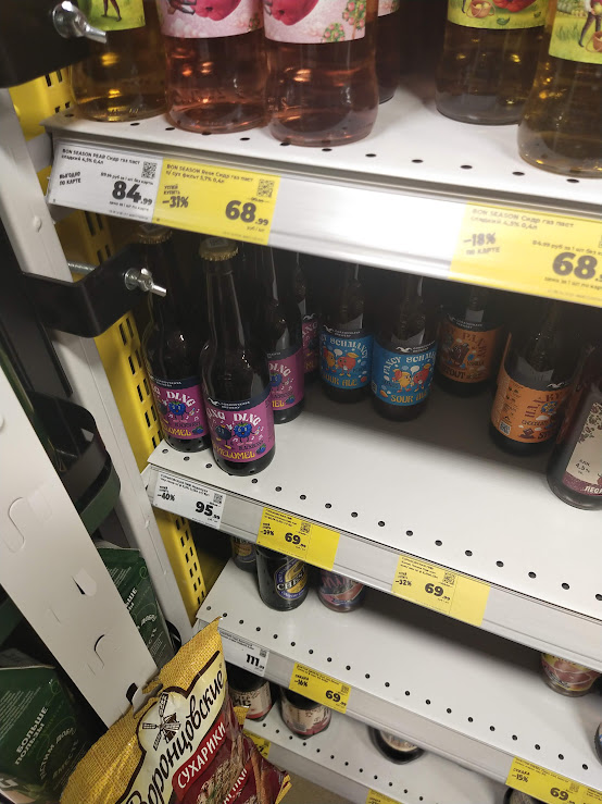 Стеллаж с пивом Магнита