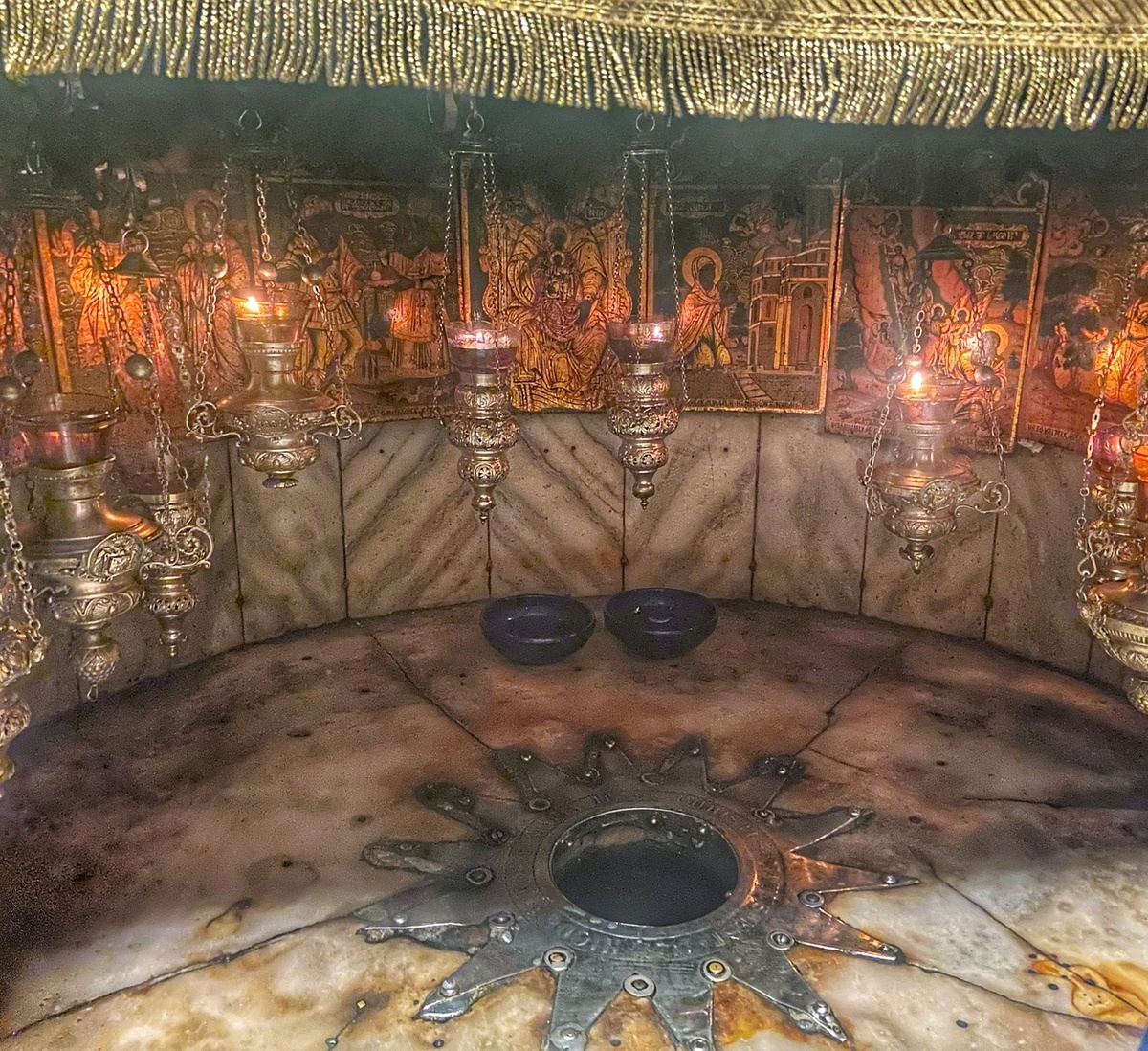 Вифлеемская звезда на месте рождения Иисуса