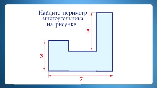 Найдите периметр многоугольника на рисунке