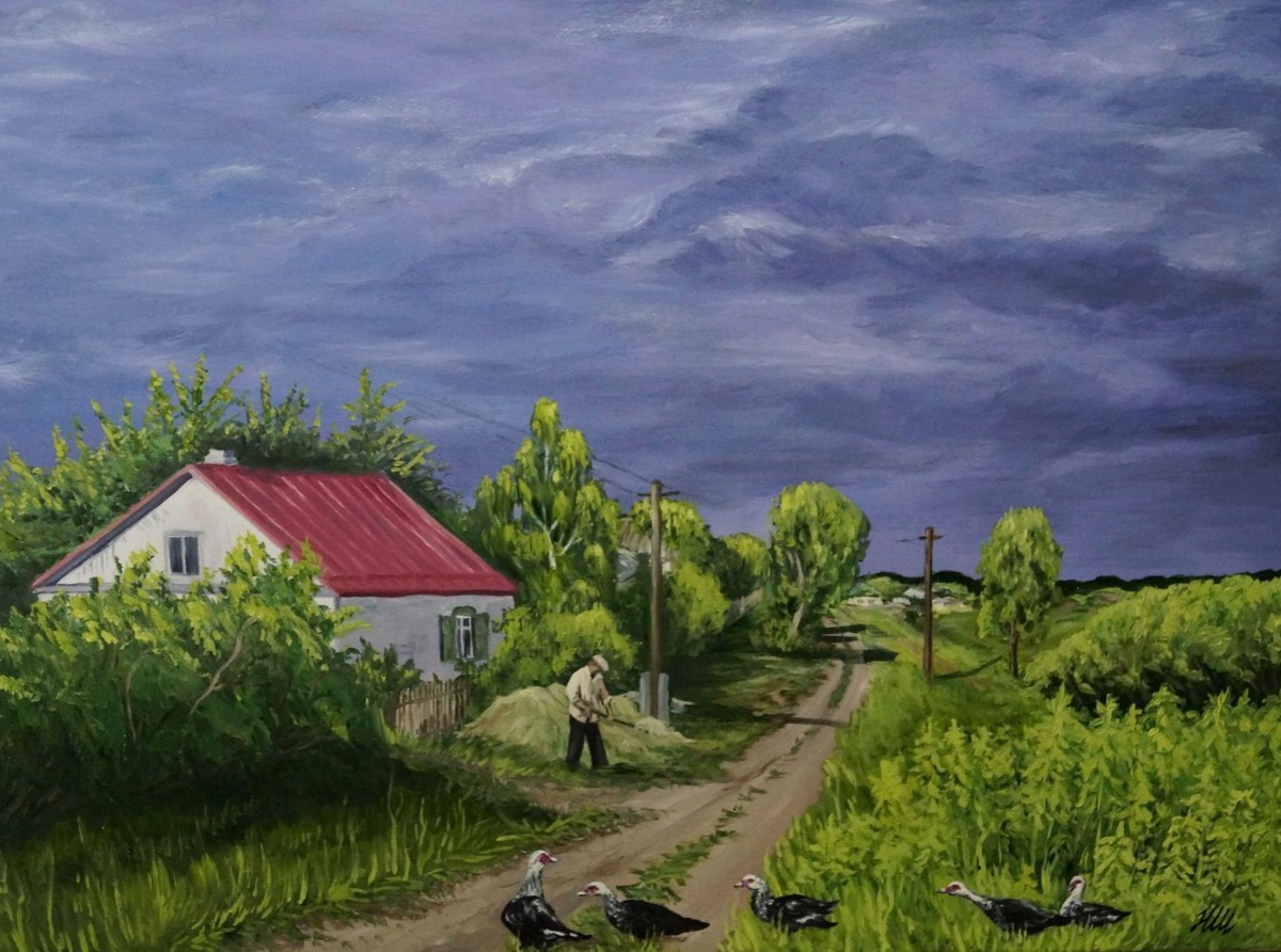 "Перед грозой", Н. Швецова, масло/холст, 50*70см
