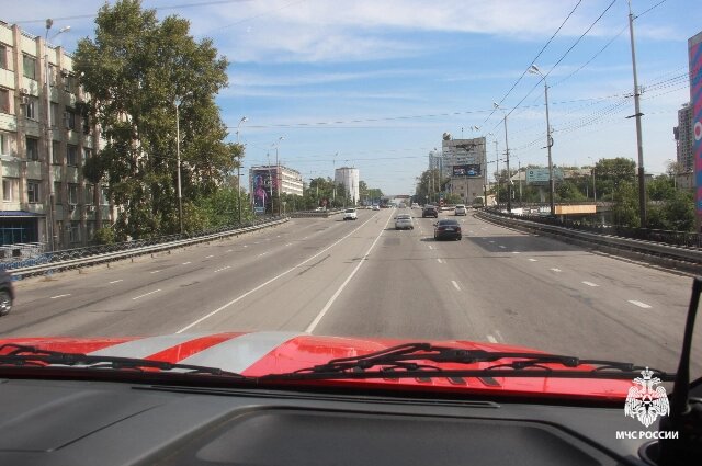    Спецтранспорт в Акции «Маячок» Фото: Пресс-служба ГУ МЧС России по Хабаровскому краю