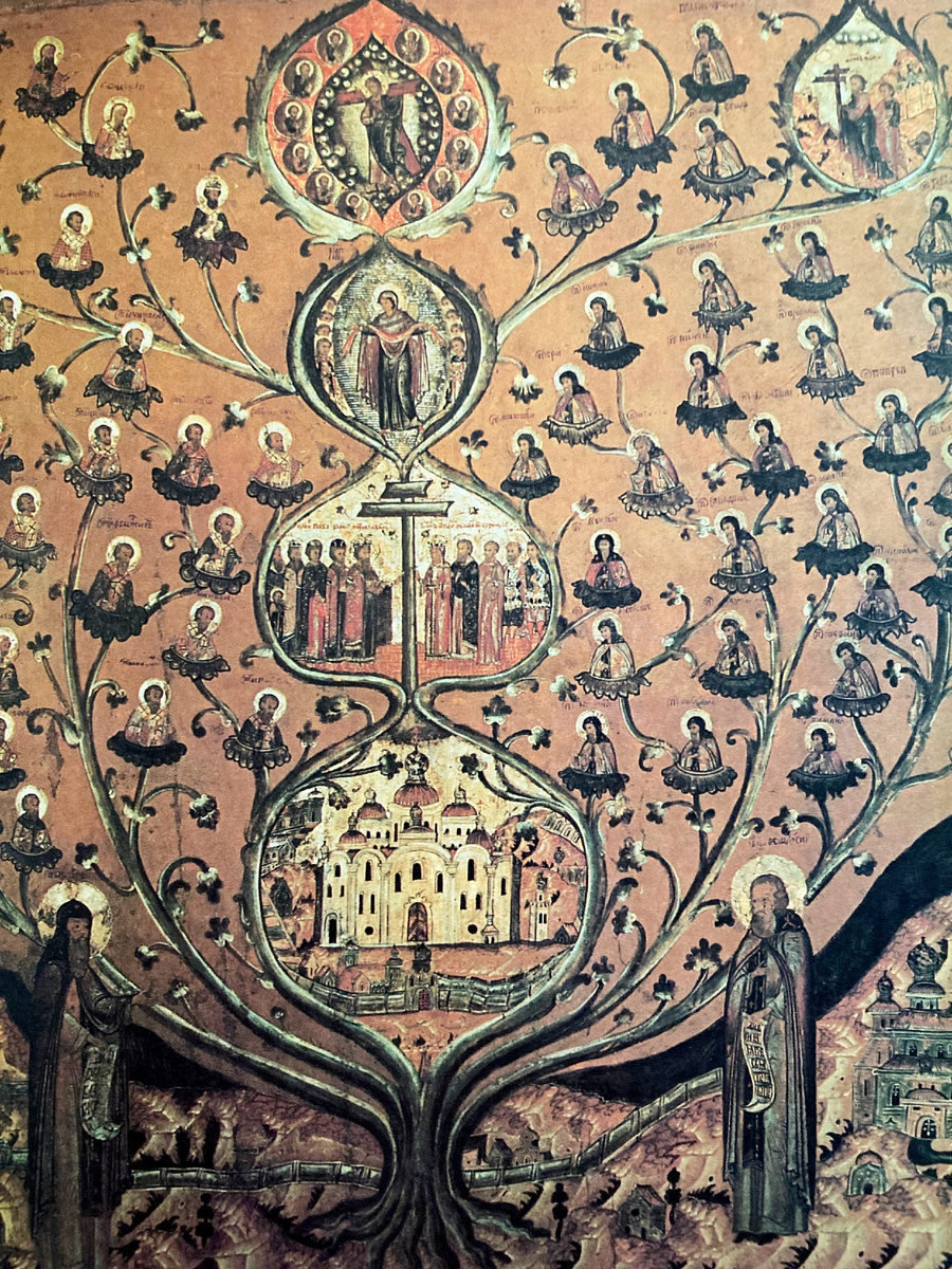 Древо Печерских святых. Икона XVIII века.