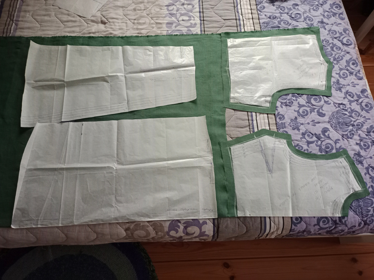 Раскрой платья. Фото автора.