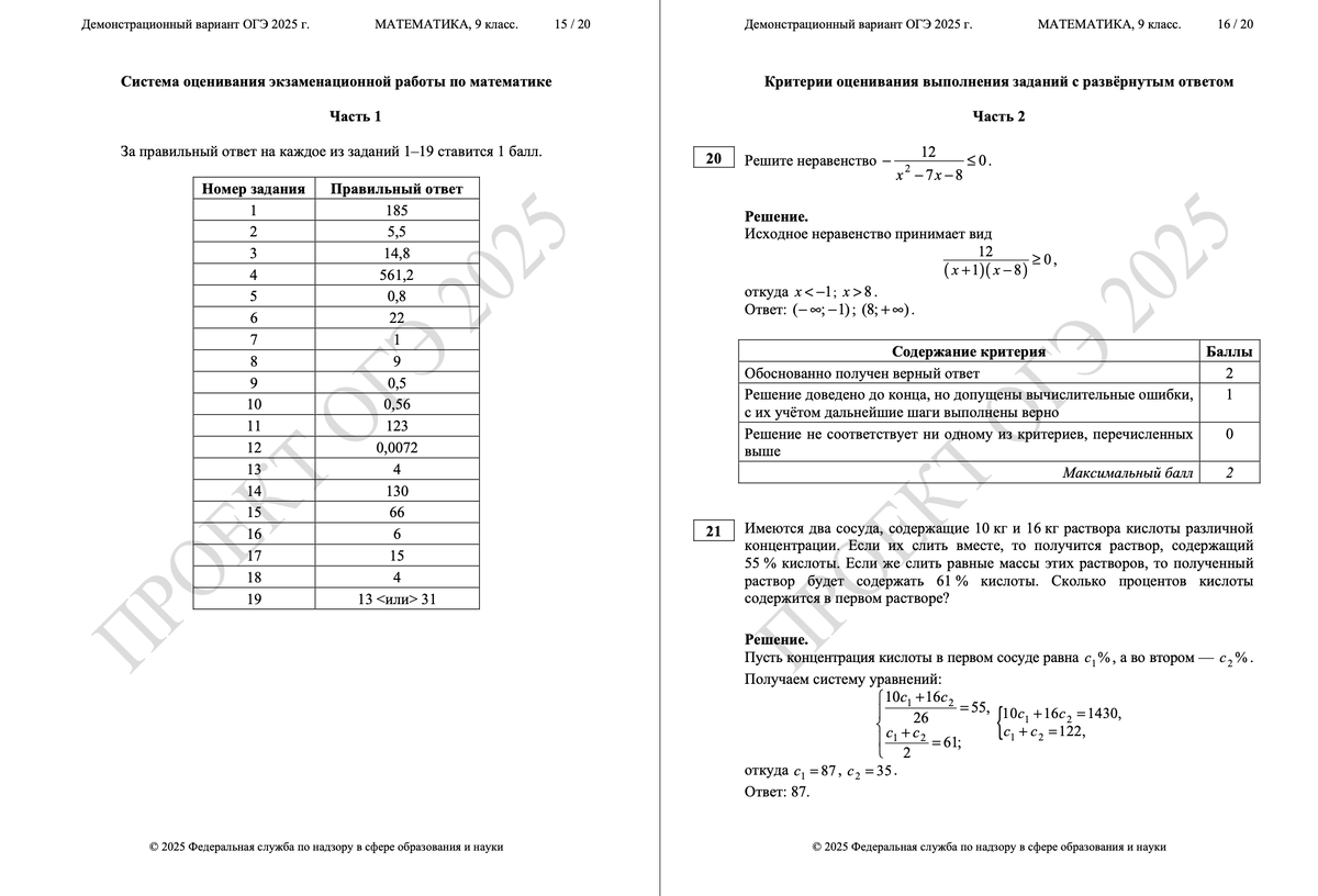 Демоверсия огэ информатика 9 класс 2025 фипи