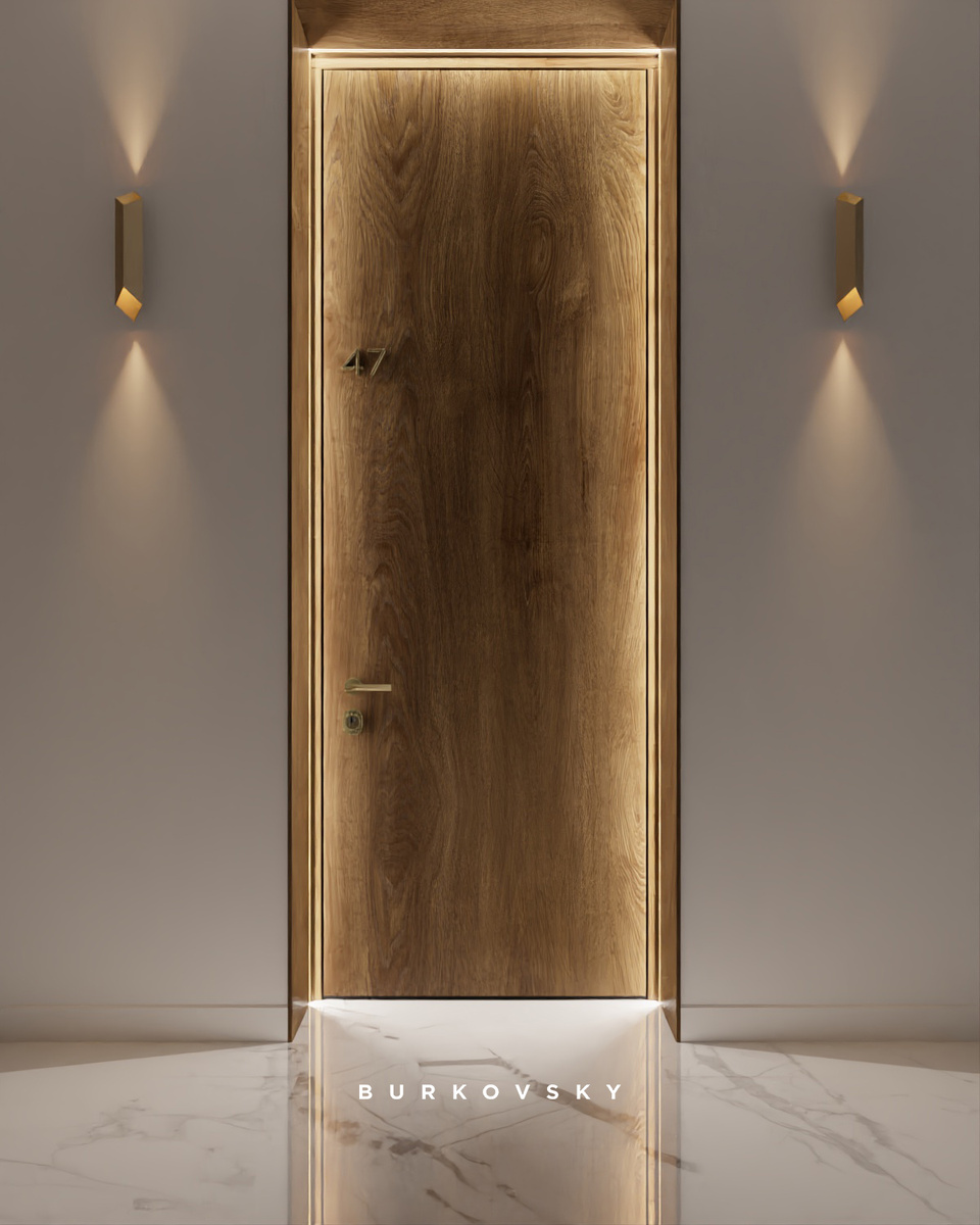 Дверь с подсветкой по периметру от BURKOVSKY