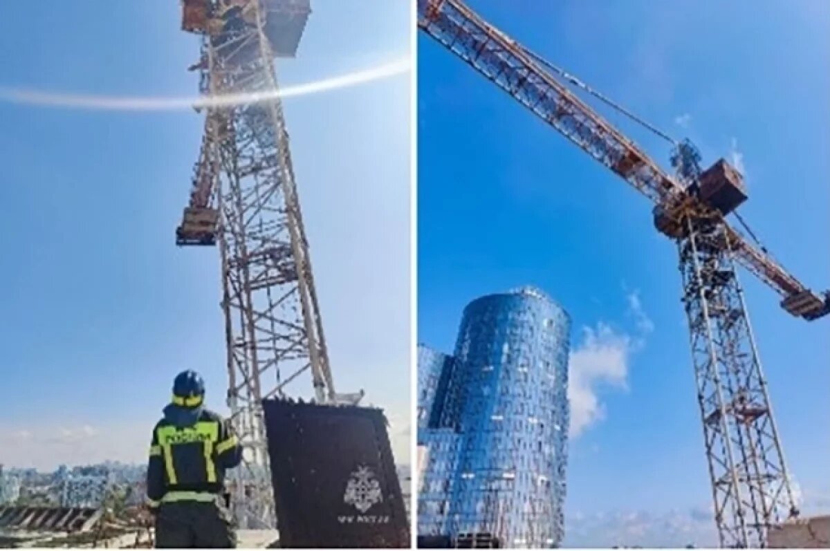    В Самаре на улице Садовой загорелась кабина строительного башенного крана