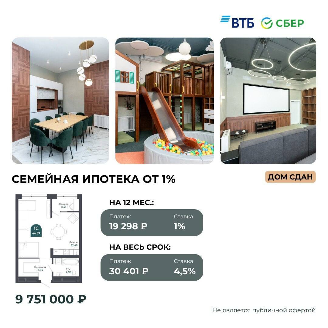 1к квартира в ЖК Тихомиров