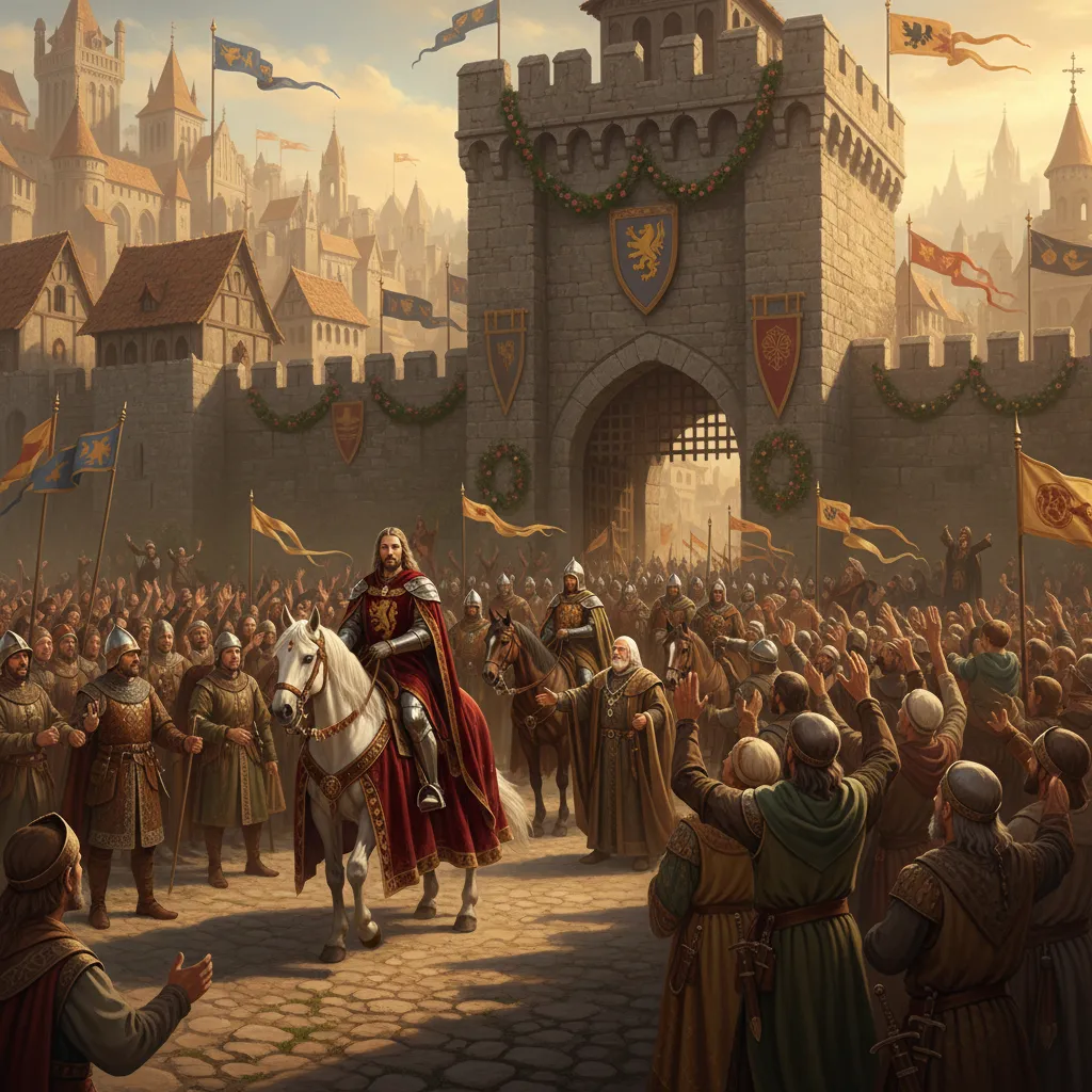 Торжественный вход в город.