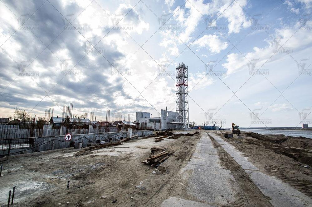 Промышленный дымоход "Вулкан" для аквапарка в Новосибирске