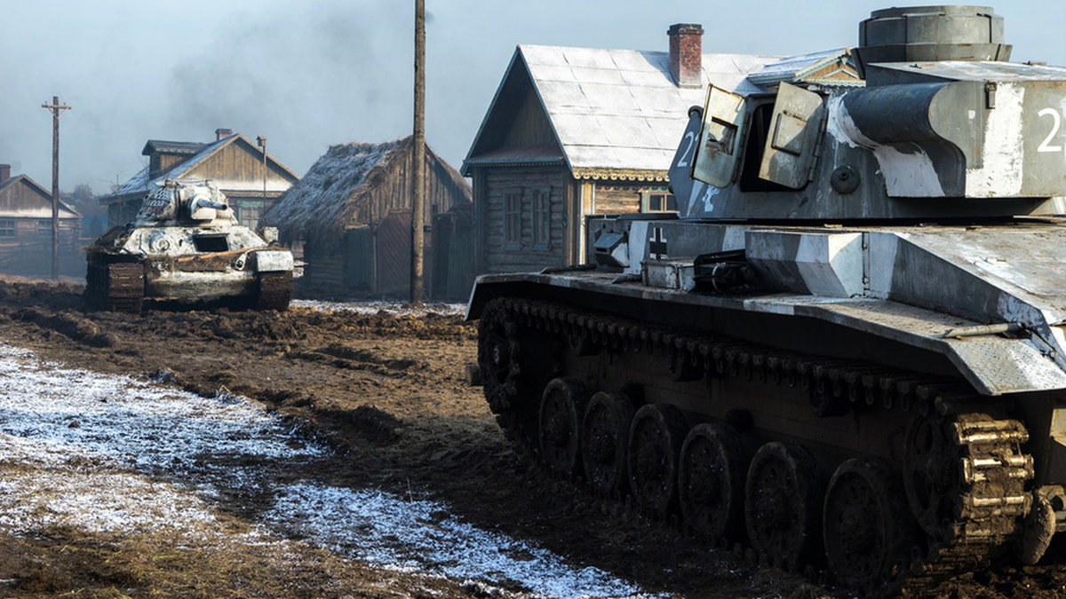 Кадр из кинофильма "Т-34" (Россия), 2019 год. 