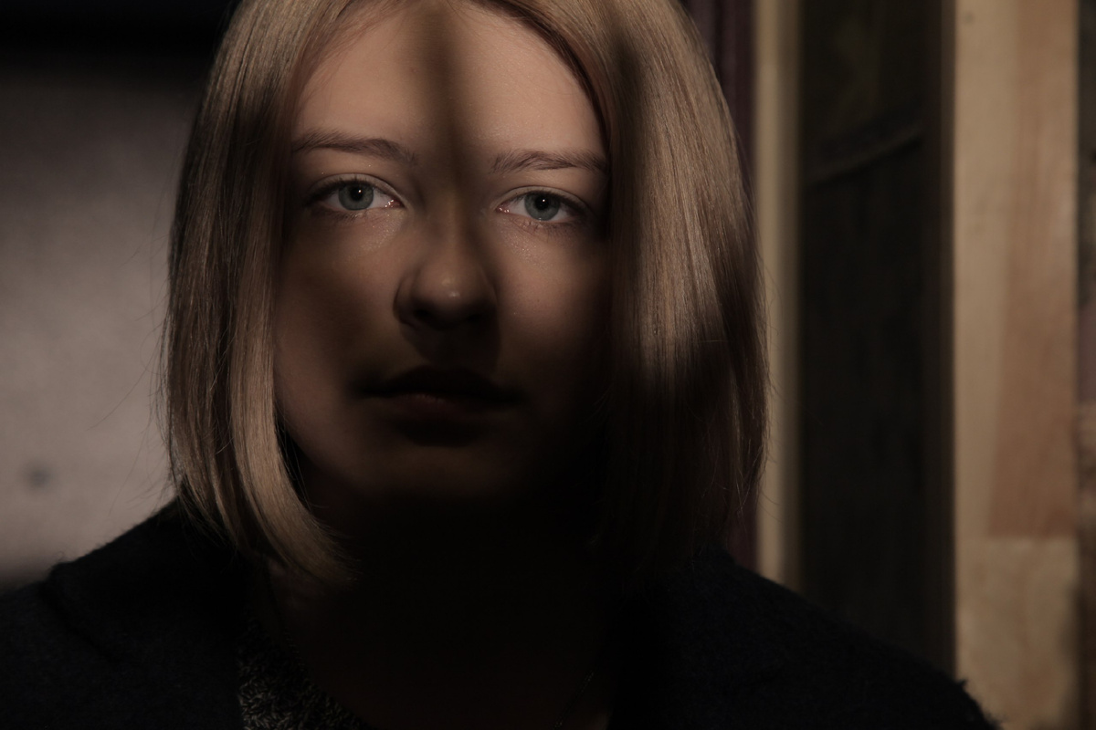 Кадр со съёмок сцены с пощёчиной.