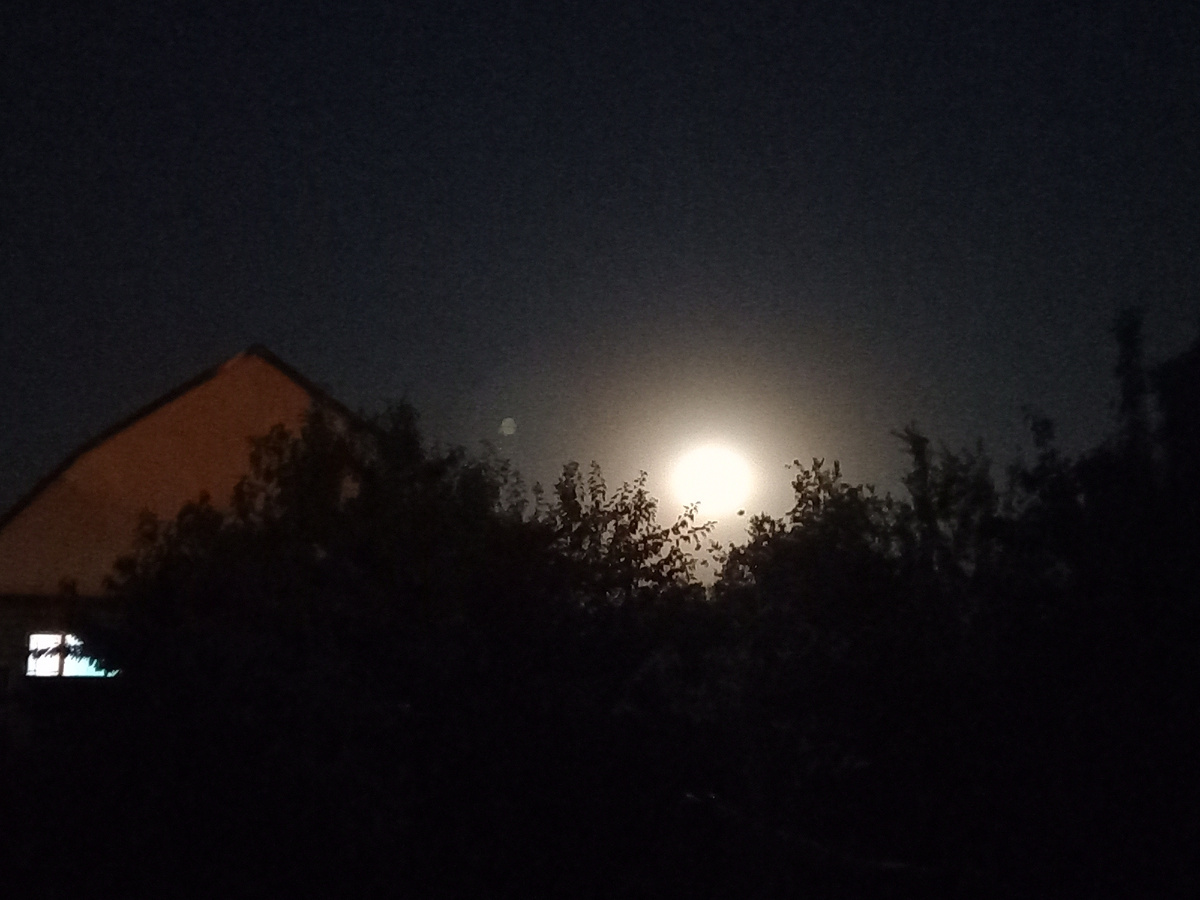 Суперлуние  21 августа 2024 года фото автора канала Птичка Степная 