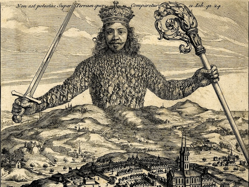 Фронтиспис к «Левиафану» Гоббса