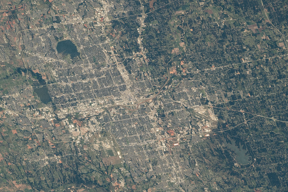 Город Оклахома в США с борта МКС. Фото: nasa.blog.com