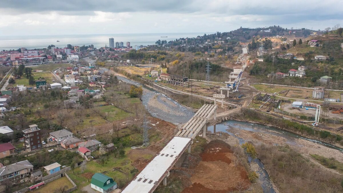 Строительство дороги в объезд Батуми  © Courtesy of Roads Department of Georgia