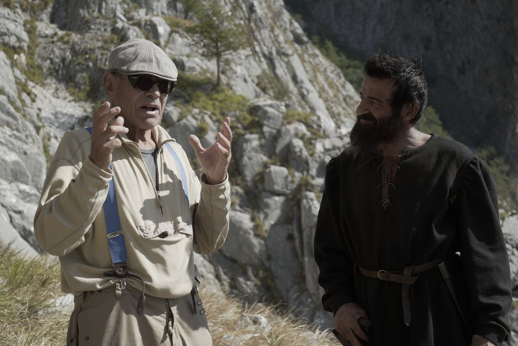 Андрей Кончаловский и Альберто Тестоне на сьемочной площадке х/ф «Грех», посвященного Микеланджело. Италия