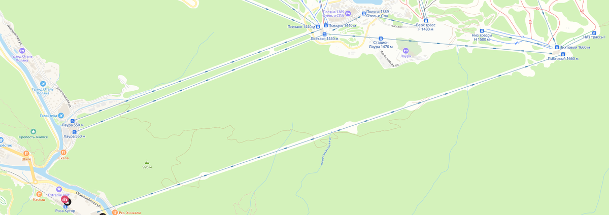 Скриншот нашего маршрута с кары Яндекса. Листайте галерею