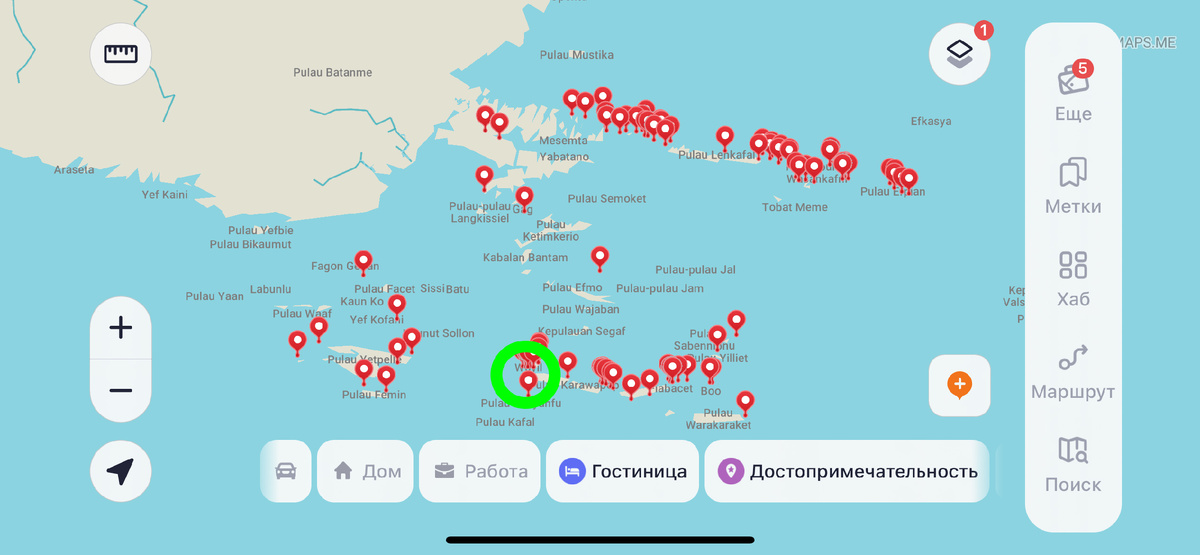 Точки, показанные в видео отмечены зеленым эллипсом.