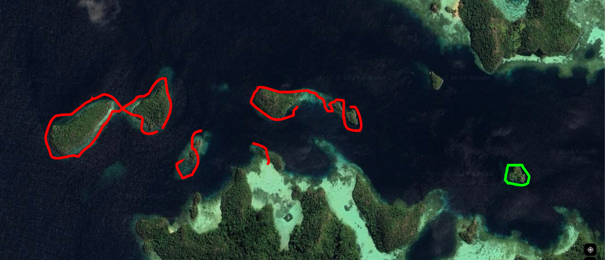 Мелкие острова на северо-западной оконечности острова Вайил.