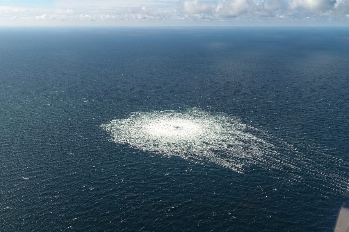    Поверхность моря на месте утечки у острова Борнхольм