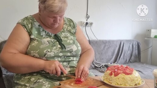 Мимоза салатик, разговоры о жизни .🥰🥰🍅🍅🍅