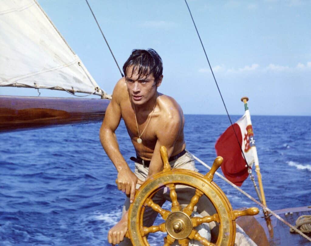    Ален Делон на съемках фильма «На ярком солнце». 1960/Alamy