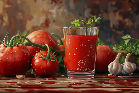    Томатный сок с чесноком