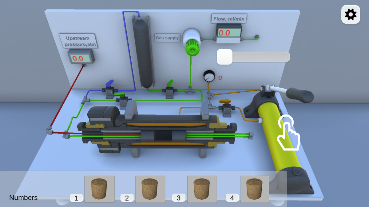 Измерение абсолютной проницаемости