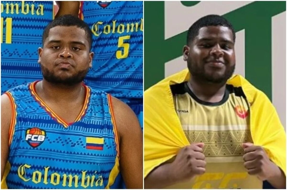    Кристиан в форме «сборной Колумбии» и в форме своего вуза