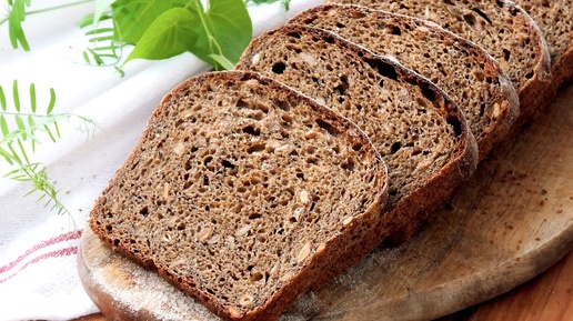 Пшенично- ржаной хлеб на ржаной закваске с семечками🌾🍞