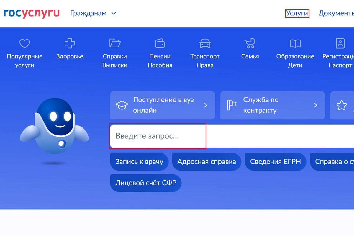 Найдите нужный раздел. Источник: gosuslugi.ru📷
