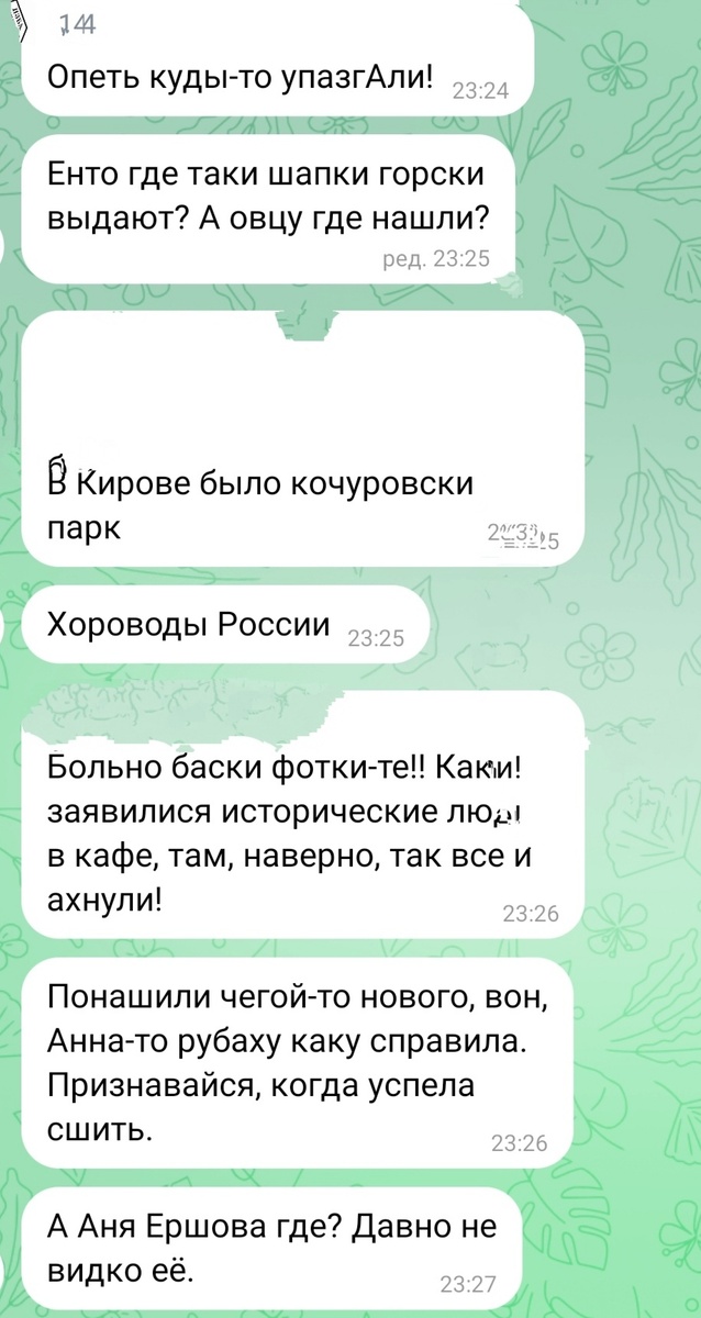 Кусочек неторопливой беседы. 