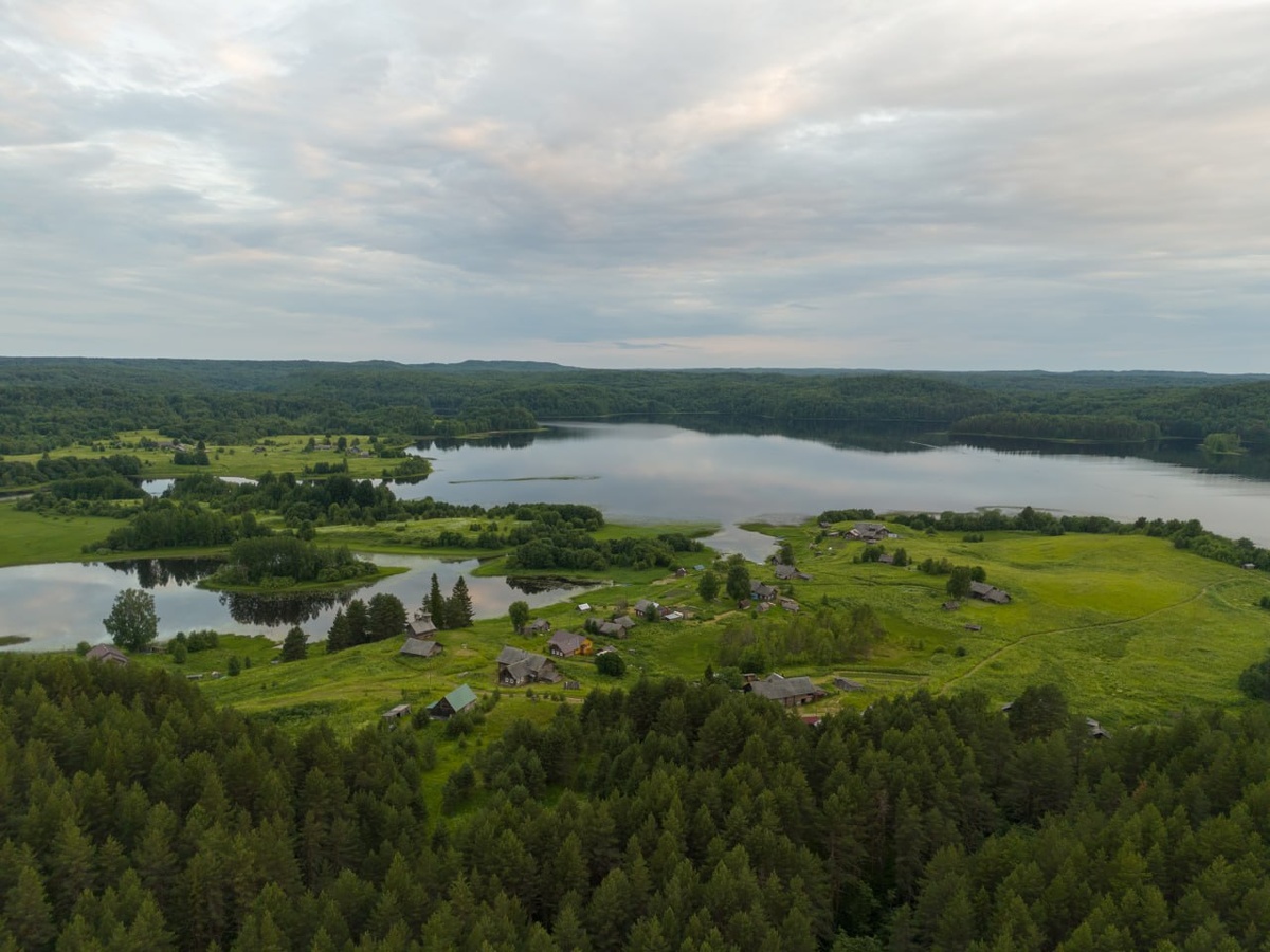 Деревня Зехнова с высоты дроньего полёта