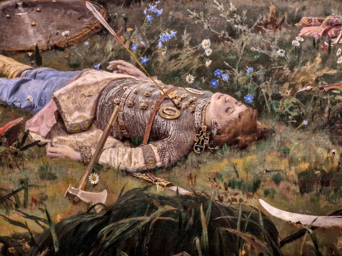 В.М.Васнецов «После побоища Игоря Святославича с половцами», фрагмент