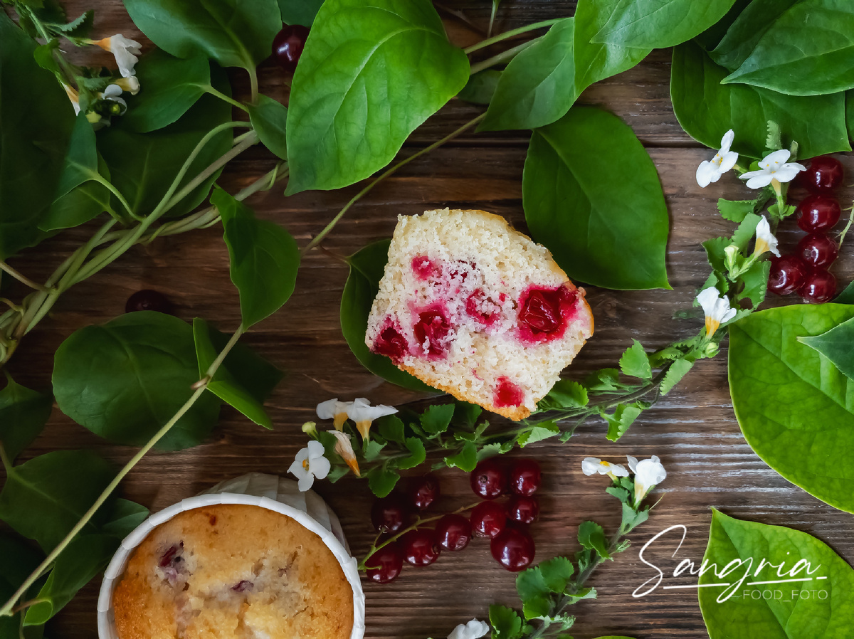 Кексы с красной смородиной 